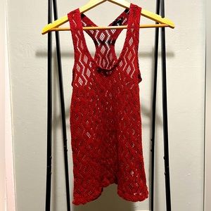 Razorback knit mesh tank